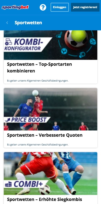 Sportwetten Aktionen Sportingbet