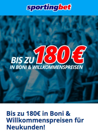 180 Euro Bonus bei Sportingbet