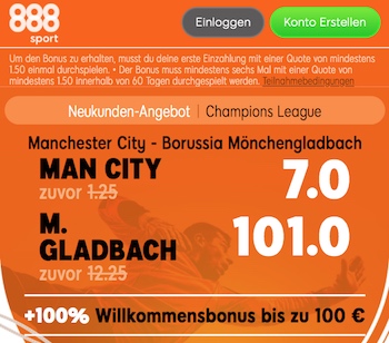 888Sport Quoten Boost Champions League