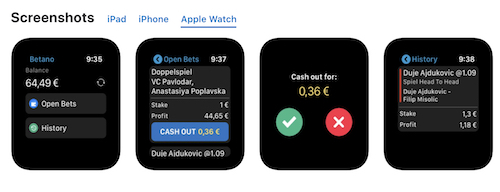 Betano App Apple Watch