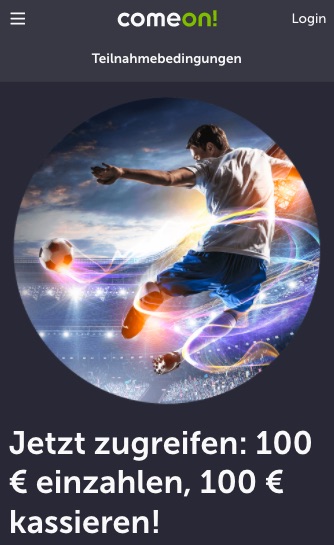 ComeOn 100€ Bonus