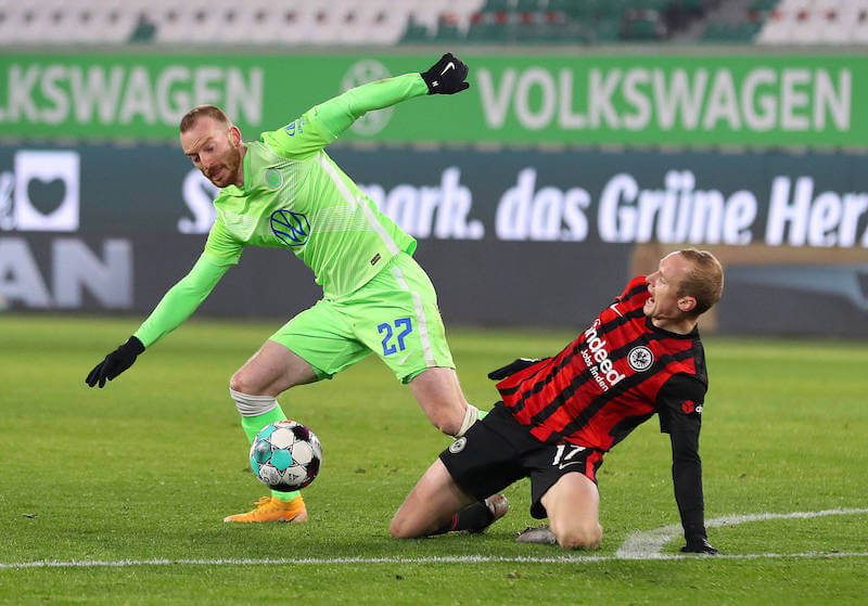 Rode im Zweikampf mit Arnold bei Frankfurt gegen Wolfsburg