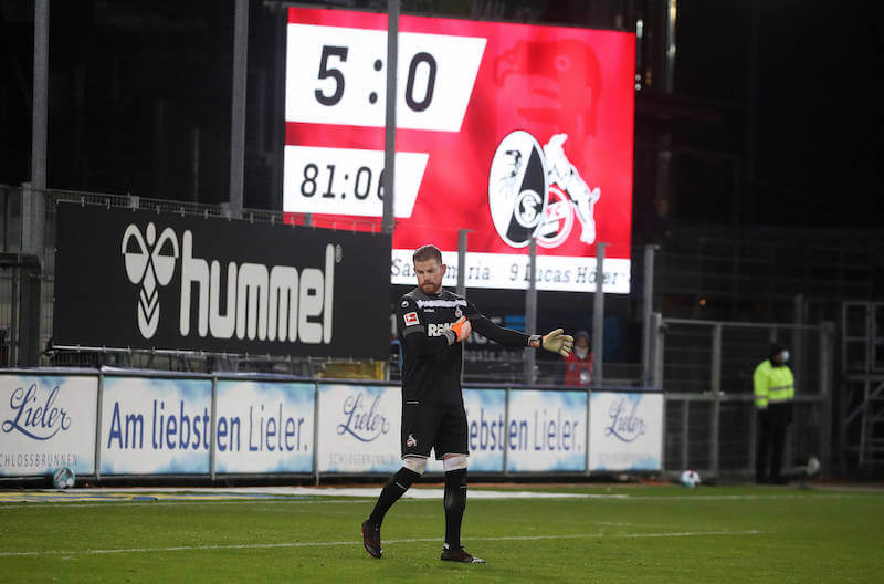 Köln Keeper Horn will gegen Freiburg den Sieg festhalten