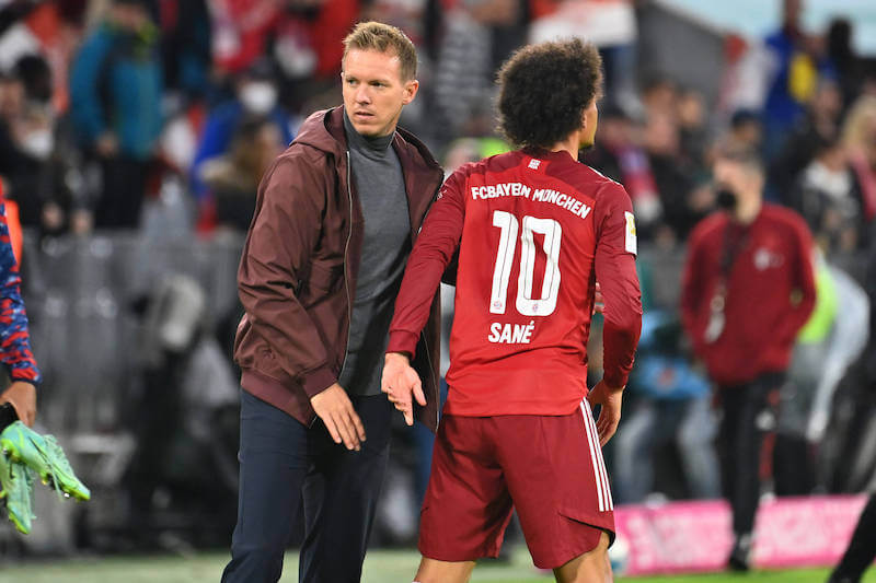Julian Nagelsmann und Leroy Sane treffen auf RB Leipzig