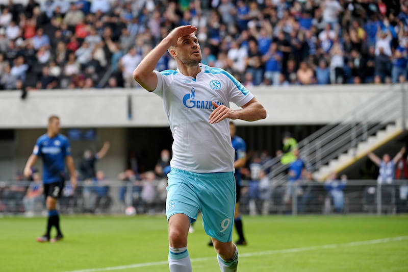 Schalkes Nummer 9 will auch gegen den KSC seine Jubelrunde laufen