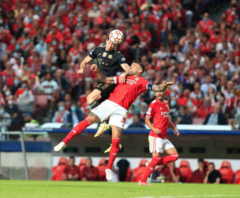 Lewandowski im Einsatz gegen Benfica