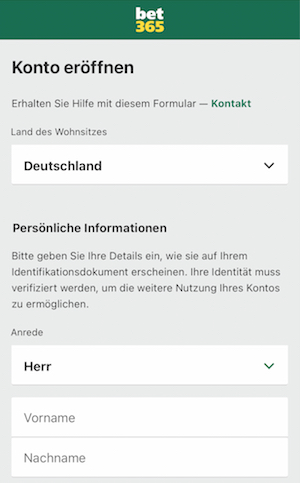 bet365 registrierung