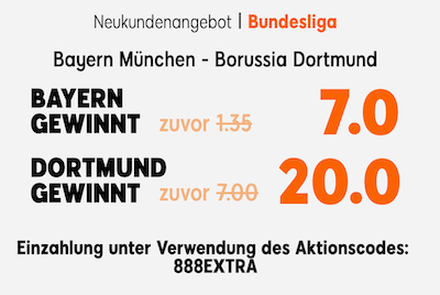 Bayern BVB Boost bei 888sport