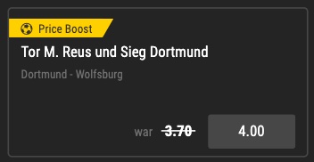 Tor Reus gegen WOB bei bwin