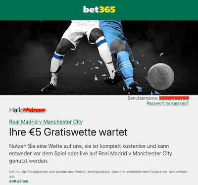 Freebet bet365 Neu