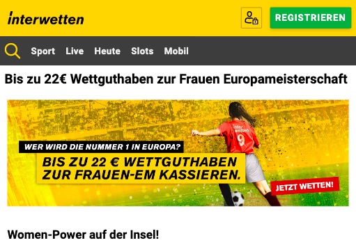 Interwetten Freebet 22€ 