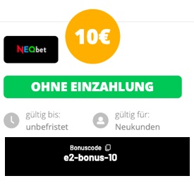 Neobet Bonus ohne Einzahlung