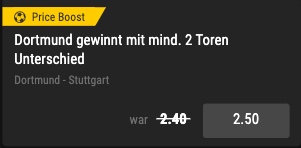 BVB Boost bei bwin vs Stuttgart