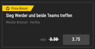 Werder vs Hertha Boost