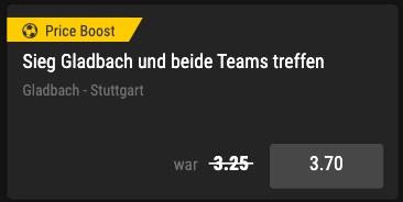 Gladbach vs Stuttgart Price Boost BuLi