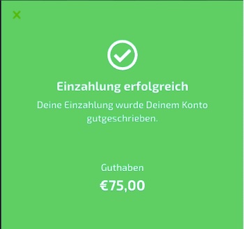 Mobilebet Einzahlung erfolgreich