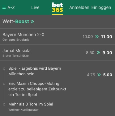 bet365 Boost WOB vs FCB