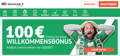 Oddset Bonus online Neu