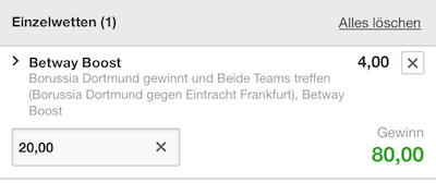 betway boost bvb sge