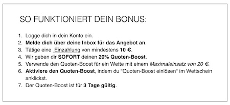 Bwin Boost 20% Angebot Anleitung