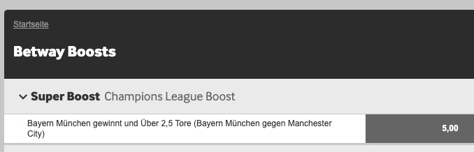 Betway Boost Bayern City