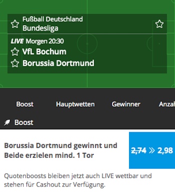 neobet bochum bvb quoten boost