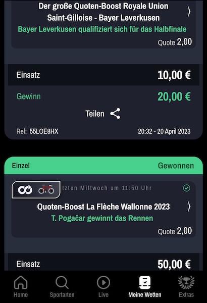Winning Streak bei Winamax