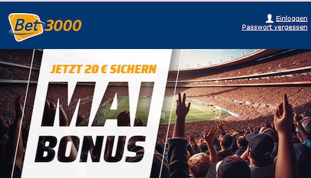 bet3000 Mai Bonus 2023