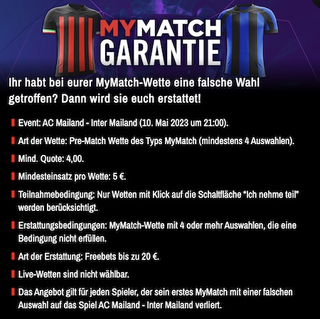 Winamax Mymatch Milan vs Inter