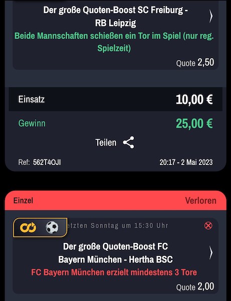 Winamax Wetten Bundesliga und DFB-Pokal