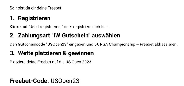 Infos zur US Open 2023 Freebet