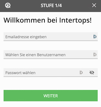 intertops registrierung