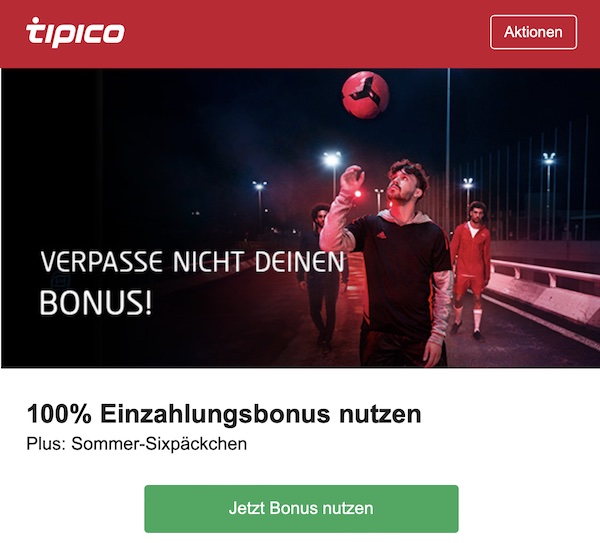 Tipico Bestandskunden Angebot