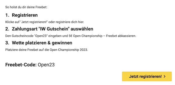 5 € gratis Anleitung bei Interwetten