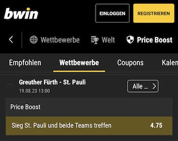 bwin boost 2 bundesliga