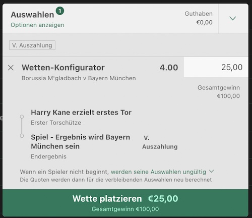 Kane trifft + Bayern Sieg Quoten