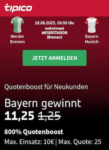 tipico bayern quoten boost