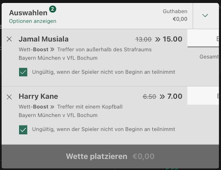 Bet365 Boost zu Bayern gegen Bochum