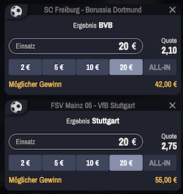 Winamax Umsatzhilfe Bundesliga 