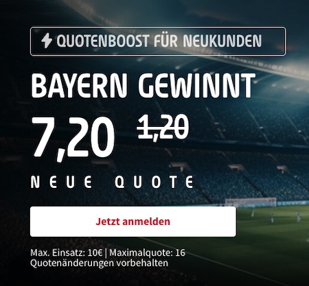 Tipico Boost auf die Bayern