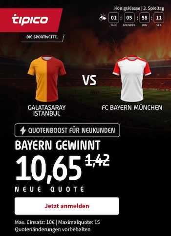 Galatasaray Bayern Boost bei Tipico