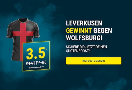 Leverkusen Boost gegen Wolfsburg bei Sportwetten.de