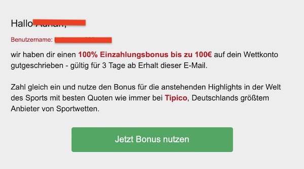 Tipico Re-Load Bonus Oktober 2023