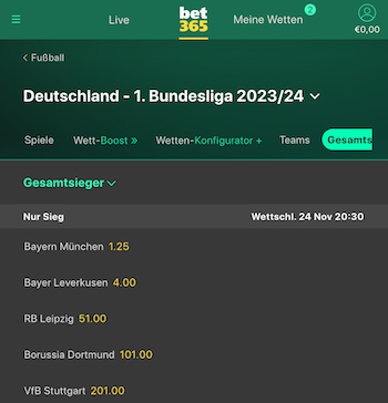 bayern saison wetten bundesliga