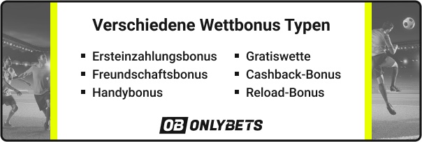 Only Bets Bonus Vergleich Typen