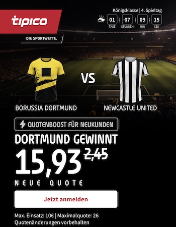 BVB Tipico Boost gegen Newcastle