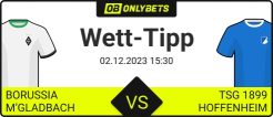borussia mönchengladbach tsg 1899 hoffenheim wett tipp