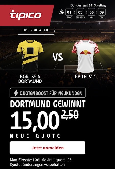 BVB Boost bei Tipico gegen RBL