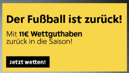 11 € ohne Einzahlung bei Interwetten