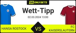 Hansa Rostock Kaiserslautern Wett Tipps